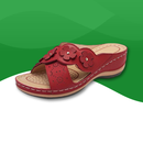 Orthopedic slides for women in synthetic leather for summer