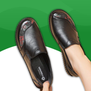 Loafers with Floral Pattern and Comfortable Width