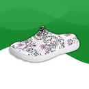 Orthopedic clogs with floral pattern for women