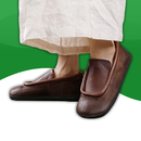 Square Leather Loafers for Durability