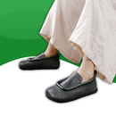 Square Leather Loafers for Durability