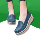 Synthetic Leather Platform Loafers