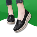 Synthetic Leather Platform Loafers