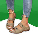 Orthopedic sandals for women with wedge heel