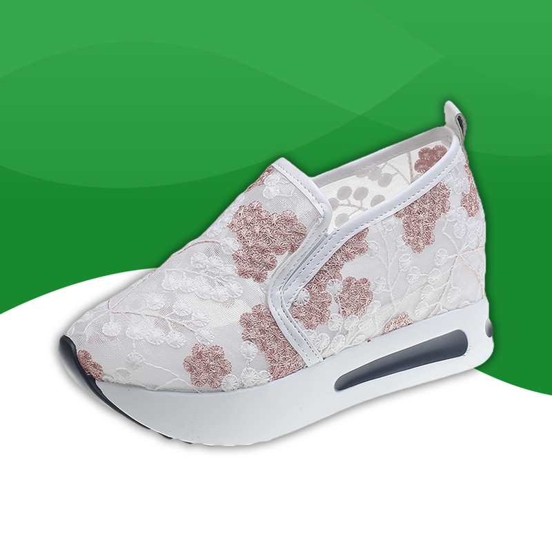 Orthopedic slippers Embroidered Flower Style Sneaker for Women