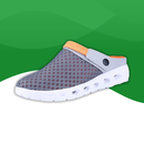 Orthopedic slippers styled as strap sneakers for men
